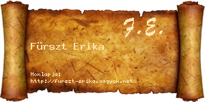 Fürszt Erika névjegykártya